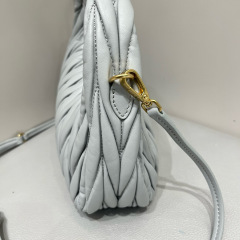 MIU MIU Wander Matelassé Nappa Leather Hobo Bag