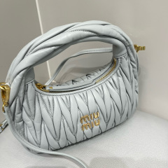 MIU MIU Wander Matelassé Nappa Leather Hobo Bag
