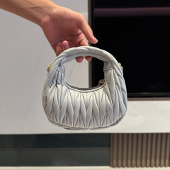 MIU MIU Wander Matelassé Nappa Leather Hobo Mini Bag