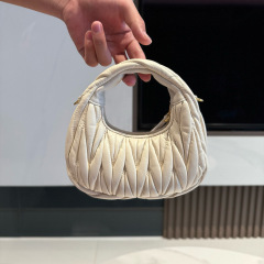 MIU MIU Wander Matelassé Nappa Leather Hobo Mini Bag