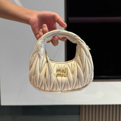 MIU MIU Wander Matelassé Nappa Leather Hobo Mini Bag