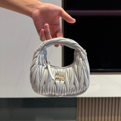 MIU MIU Wander Matelassé Nappa Leather Hobo Mini Bag