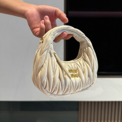 MIU MIU Wander Matelassé Nappa Leather Hobo Mini Bag