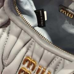 MIU MIU Wander Matelassé Nappa Leather Hobo Mini Bag