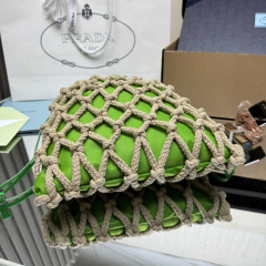 Prada Noué medium cotton macramé bag
