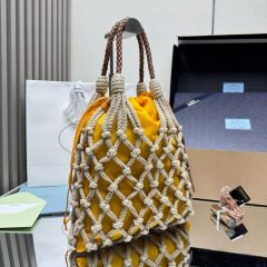 Prada Noué medium cotton macramé bag