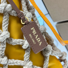 Prada Noué medium cotton macramé bag