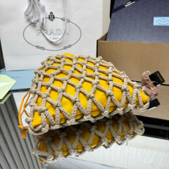 Prada Noué medium cotton macramé bag