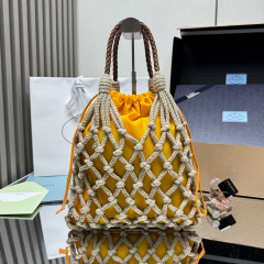 Prada Noué medium cotton macramé bag