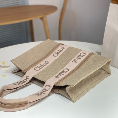 CHLOÉ LARGE TOTE BAG IN LINEN