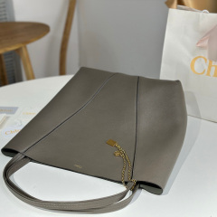 LARGE CHLOÉ SPIN TOTE BAG IN GRAINED LEATHER