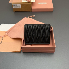 MIU MIU Small matelassé nappa leather wallet