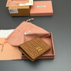 MIU MIU Small matelassé nappa leather wallet