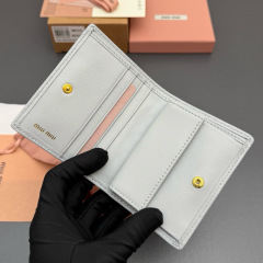 MIU MIU Small matelassé nappa leather wallet