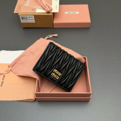 MIU MIU Small matelassé nappa leather wallet