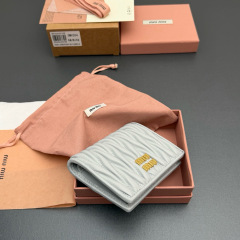 MIU MIU Small matelassé nappa leather wallet
