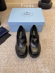PRADA Thick soled loafers with thick heels (8.5cm)