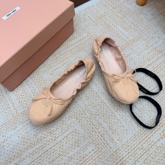Miu Miu Down-proof fabric ballerinas