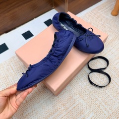 Miu Miu Down-proof fabric ballerinas