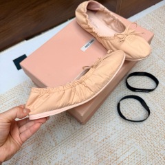 Miu Miu Down-proof fabric ballerinas