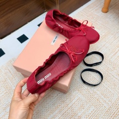 Miu Miu Down-proof fabric ballerinas