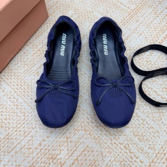 Miu Miu Down-proof fabric ballerinas