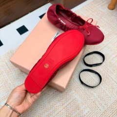 Miu Miu Down-proof fabric ballerinas