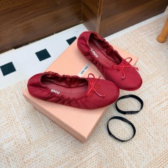 Miu Miu Down-proof fabric ballerinas