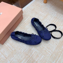 Miu Miu Down-proof fabric ballerinas