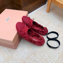 Miu Miu Down-proof fabric ballerinas