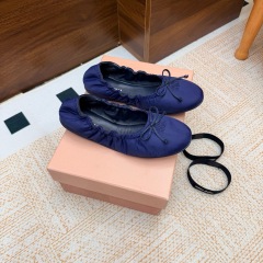 Miu Miu Down-proof fabric ballerinas
