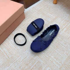 Miu Miu Down-proof fabric ballerinas
