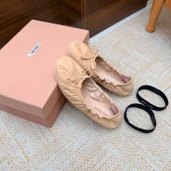 Miu Miu Down-proof fabric ballerinas