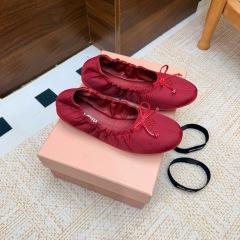 Miu Miu Down-proof fabric ballerinas