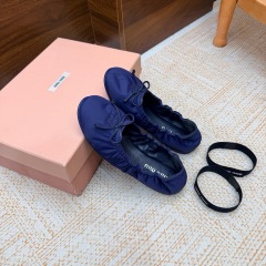 Miu Miu Down-proof fabric ballerinas