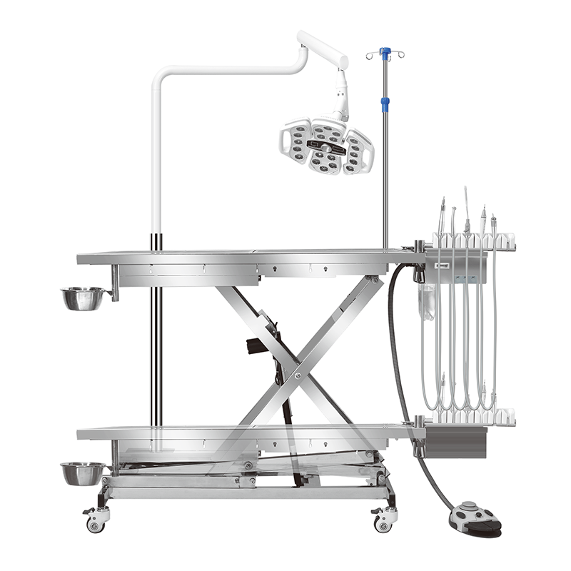 Electric height adjustment of the AWT-V1 veterinary treatment table