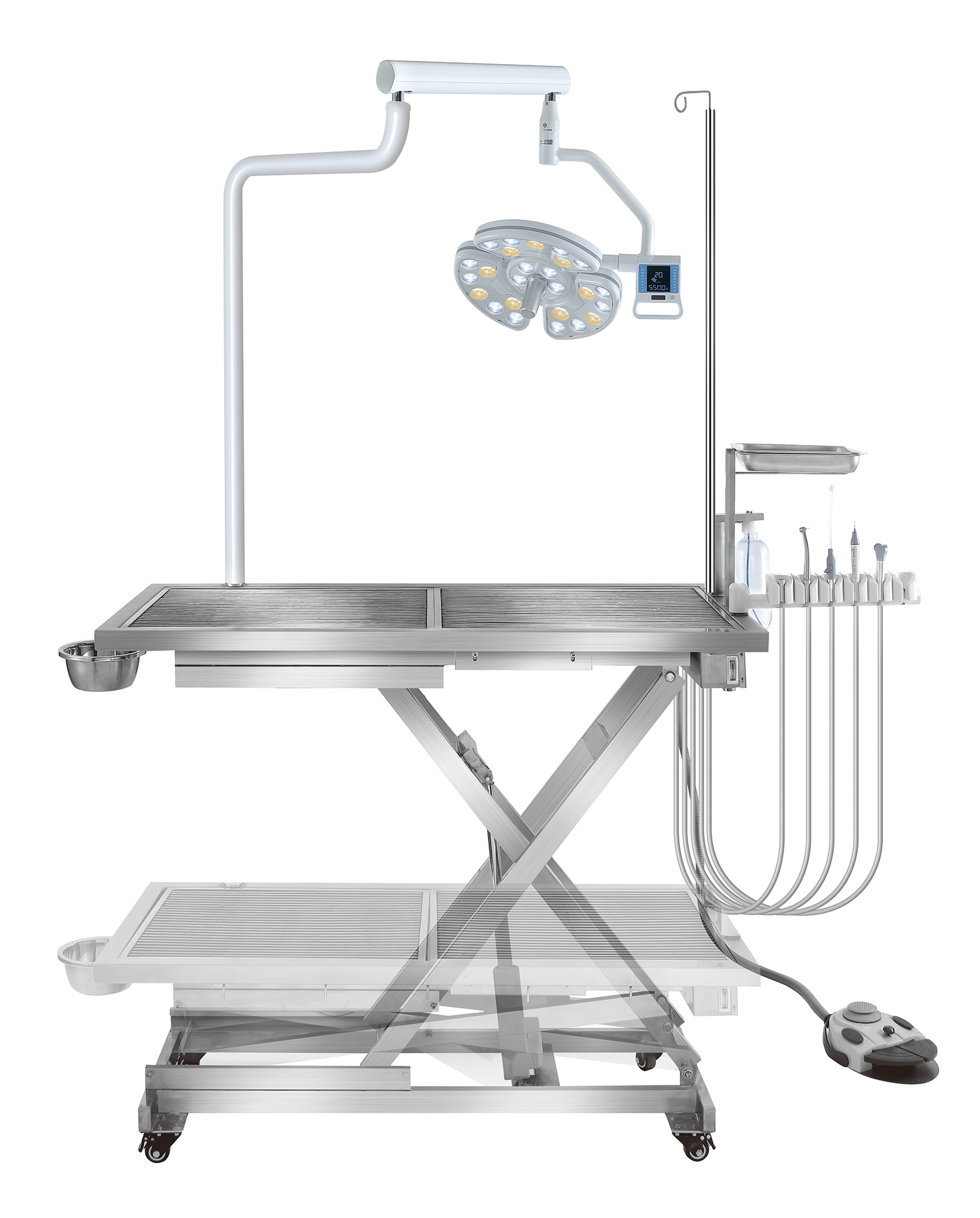AWT-V1 veterinary treatment table dimensions and height range