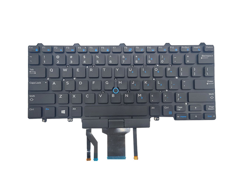 New/Orig Dell Latitude E5450 E5470 E7450 E7470 14.0" US-English Backlit Keyboard DUAL Point 0D19TR Black