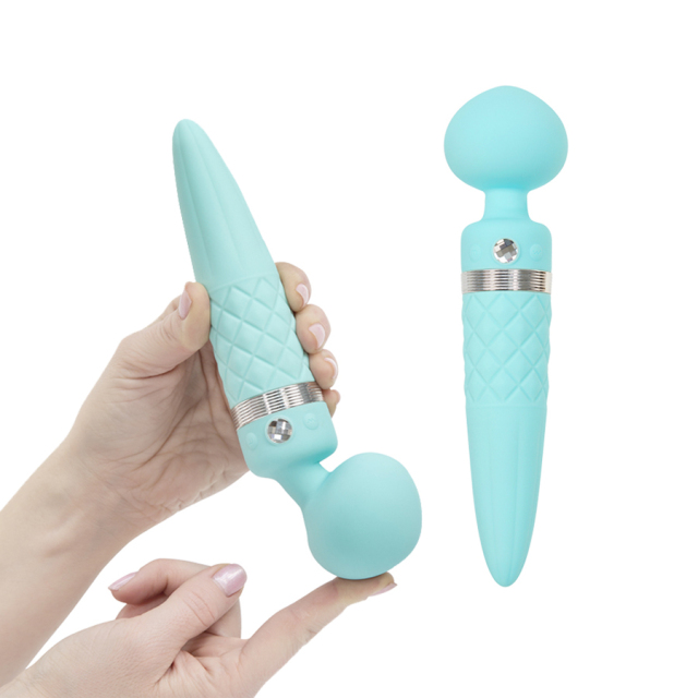 Luxury Sex Toy Pillow Talk Sultry Dual-Ended Vibrator with Swarovski Crystal, Deep and Rumbly PowerBullet Vibrations with Two Independently Motors