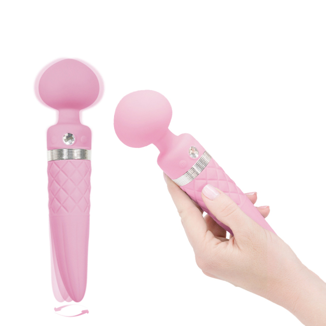 Luxury Sex Toy Pillow Talk Sultry Dual-Ended Vibrator with Swarovski Crystal, Deep and Rumbly PowerBullet Vibrations with Two Independently Motors