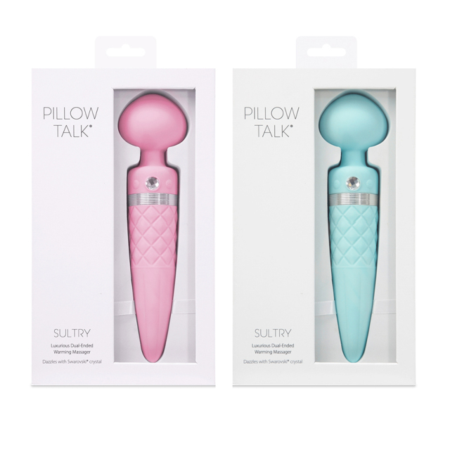 Luxury Sex Toy Pillow Talk Sultry Dual-Ended Vibrator with Swarovski Crystal, Deep and Rumbly PowerBullet Vibrations with Two Independently Motors