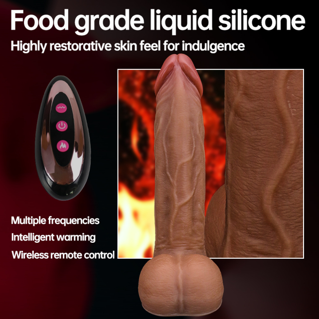 Best Female Sex Toy 8 Inch Realistic Dildo with Vibrating and Thrusting 10 Speed for G Spot Orgasm
