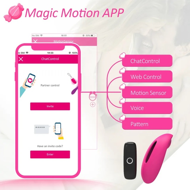 Magic Motion Phone APP Controlled Wearable Panty Vibrator with Vibrating Penis Ring Set Sex Toy for Couples