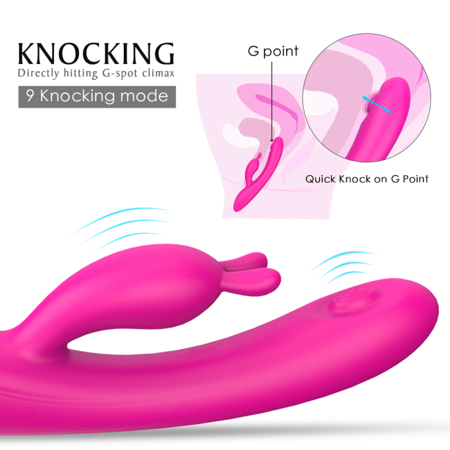 Best Female Sex Toy Rabbit Vibrator Clitoris And G-Spot Dual Stimulation for Women 9 Tapping and 9 Vibrating Speed Modes