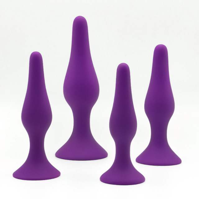 Lotus Silicone Anal Plug Sets S M L XL 4 Size Available Extra Long Silicone Butt Plug Anal Sex Toy