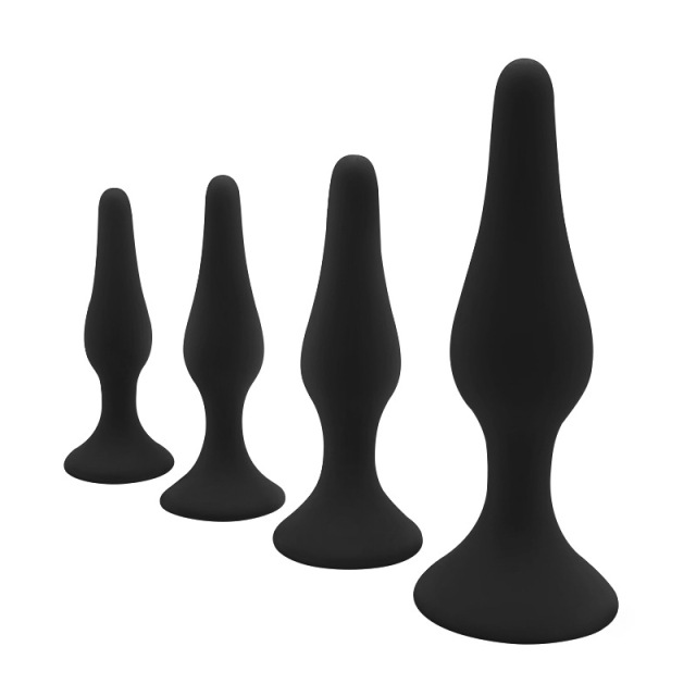 Lotus Silicone Anal Plug Sets S M L XL 4 Size Available Extra Long Silicone Butt Plug Anal Sex Toy