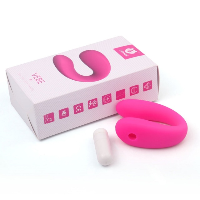 S058 Red Mini U Shaped Silicone Vibrator Clitoris Stimulator for Women Female Masturbator