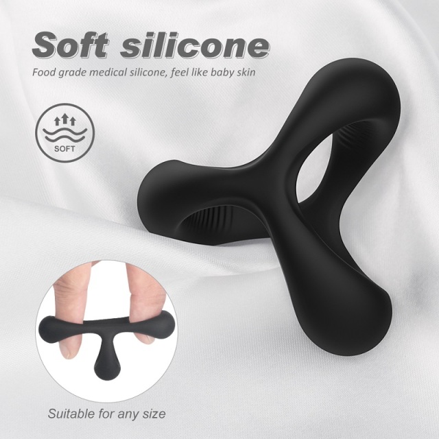 S298-2 Silicone Cock Ring/Penis Ring with Ball Loop For Male Erection Enhancing Delay Ejaculation