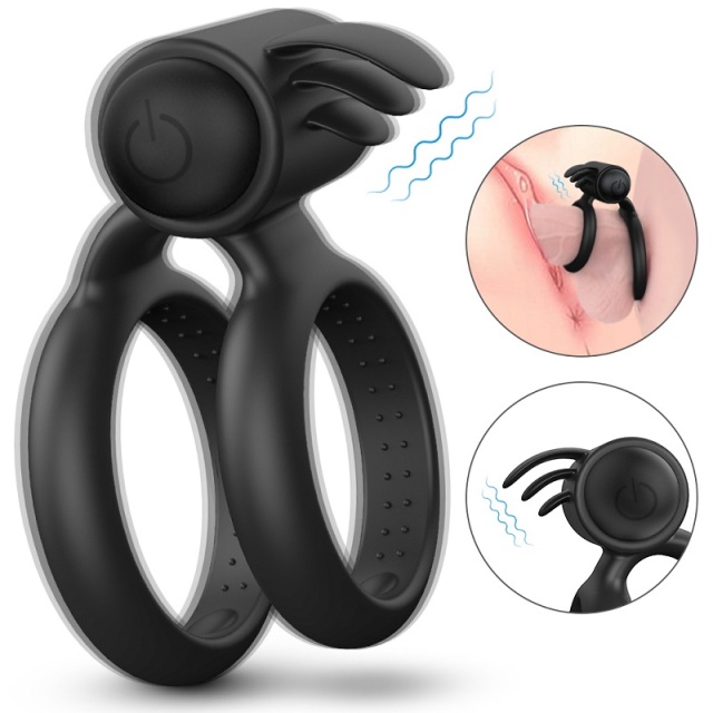 S245 Ultra Soft Dual Penis Ring Bullet Vibrator for Men Delay Ejaculation to Stay Harder and Longer