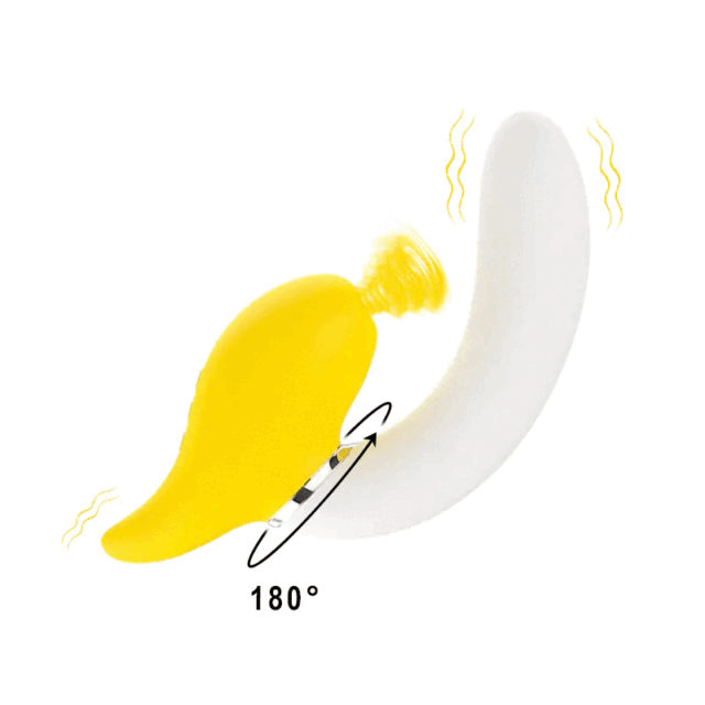 YY Horse Rotatable Spinning Banana Dildo Vibrator 10 Sucking Frequencies for Women Masturbation Sex Toy